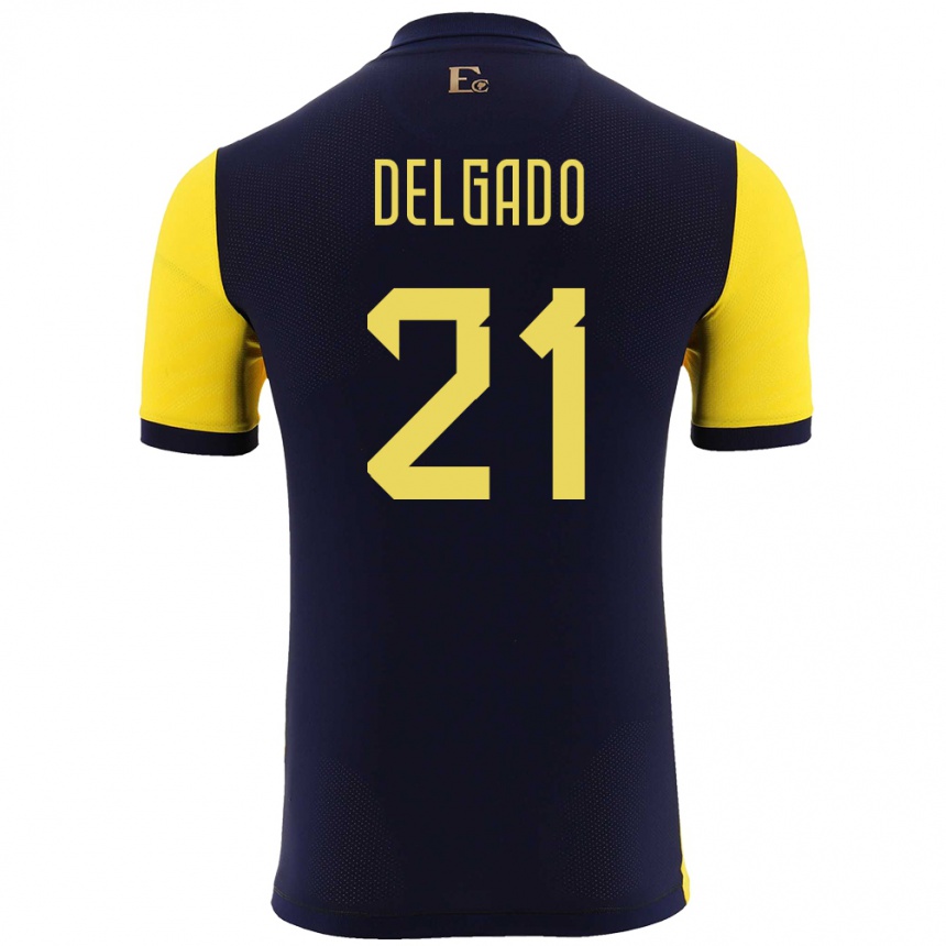 Vaikiškas Ekvadoras Patrickson Delgado #21 Geltona Namų Marškinėliai 24-26 T-Shirt