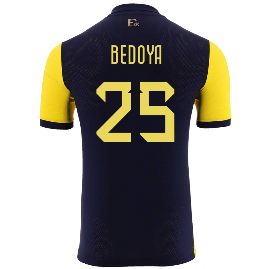 Vaikiškas Ekvadoras Jaydah Bedoya #25 Geltona Namų Marškinėliai 24-26 T-Shirt