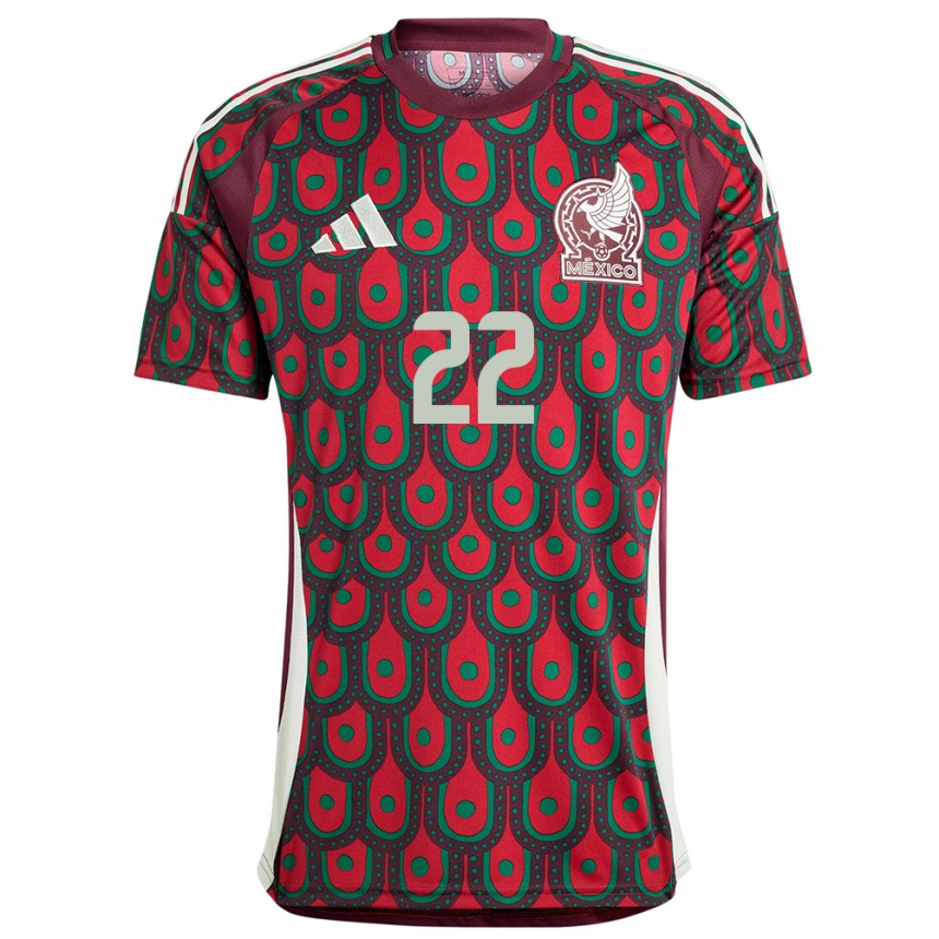 Vaikiškas Meksika Hirving Lozano #22 Maroon Namų Marškinėliai 24-26 T-Shirt