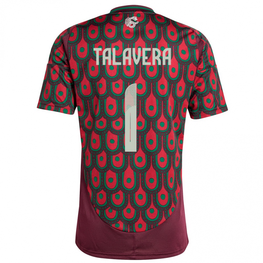 Vaikiškas Meksika Alfredo Talavera #1 Maroon Namų Marškinėliai 24-26 T-Shirt