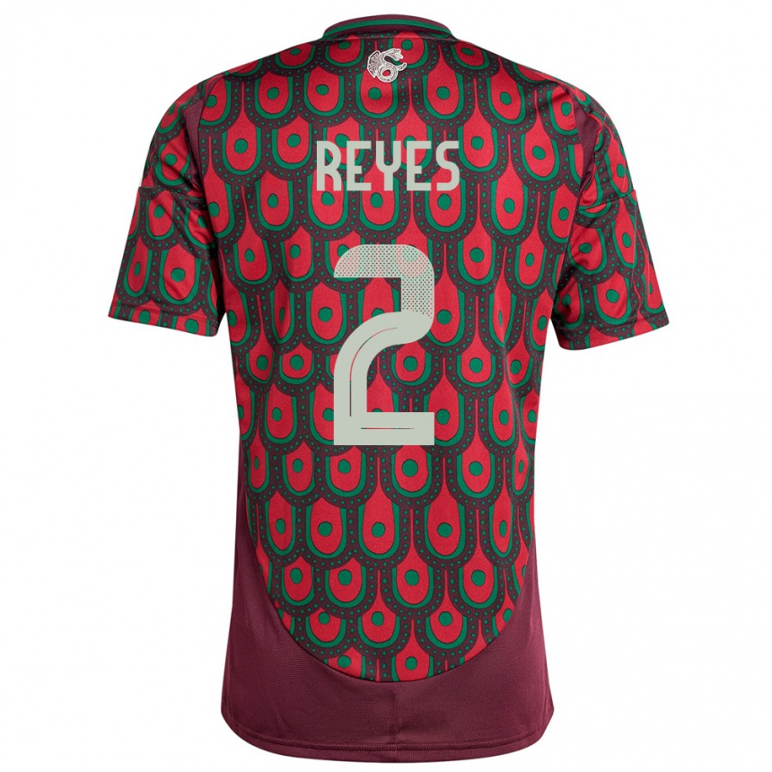 Vaikiškas Meksika Luis Reyes #2 Maroon Namų Marškinėliai 24-26 T-Shirt