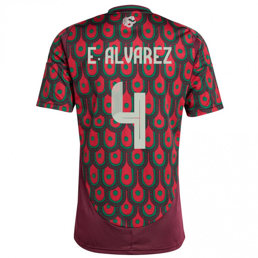 Vaikiškas Meksika Edson Alvarez #4 Maroon Namų Marškinėliai 24-26 T-Shirt