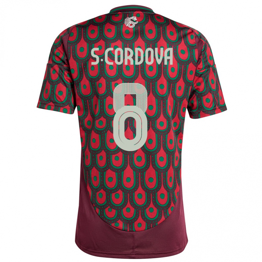 Vaikiškas Meksika Sebastian Cordova #8 Maroon Namų Marškinėliai 24-26 T-Shirt