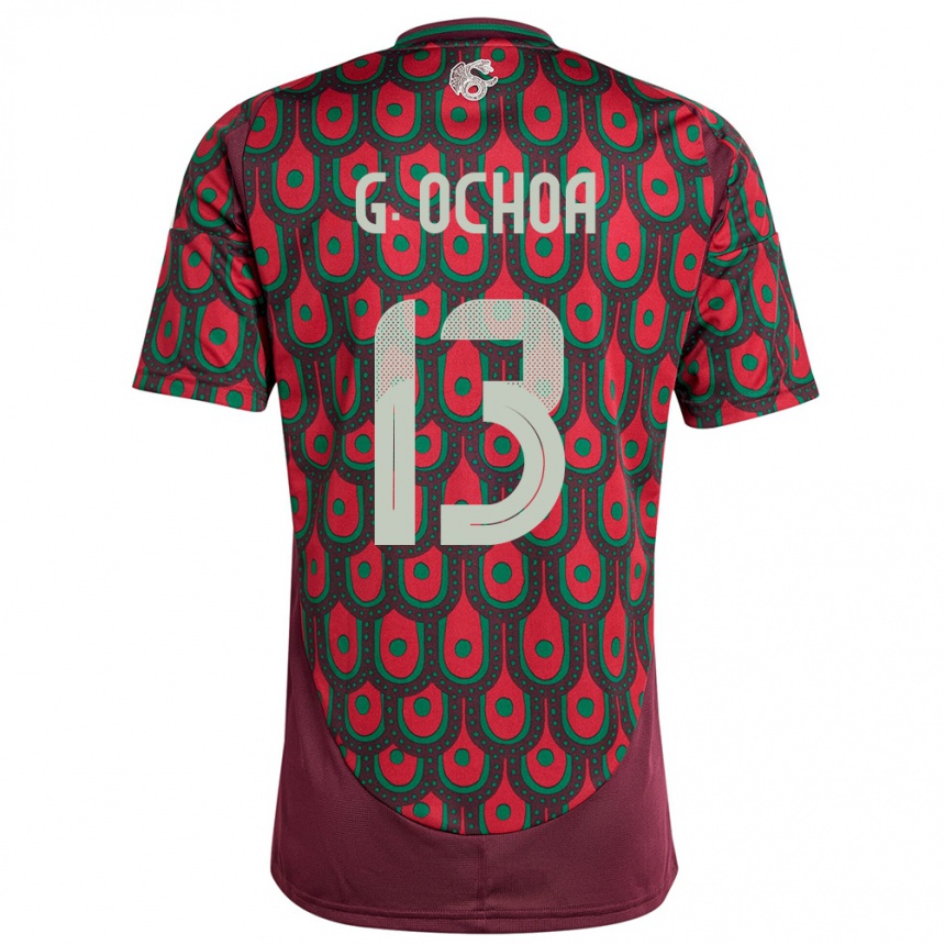 Vaikiškas Meksika Guillermo Ochoa #13 Maroon Namų Marškinėliai 24-26 T-Shirt