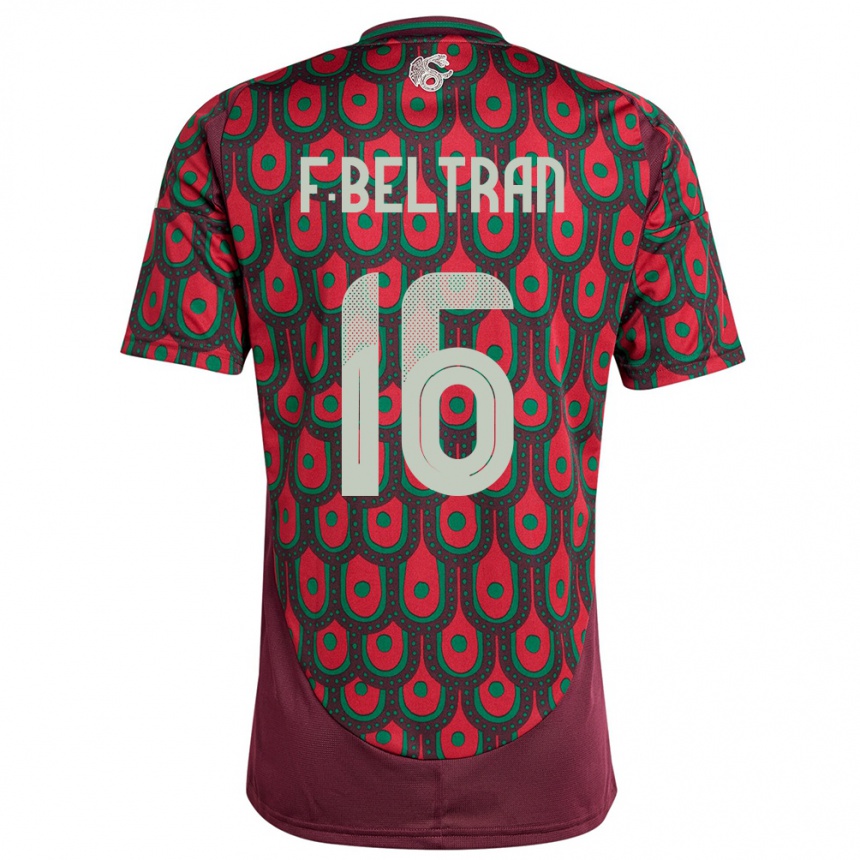 Vaikiškas Meksika Fernando Beltran #16 Maroon Namų Marškinėliai 24-26 T-Shirt