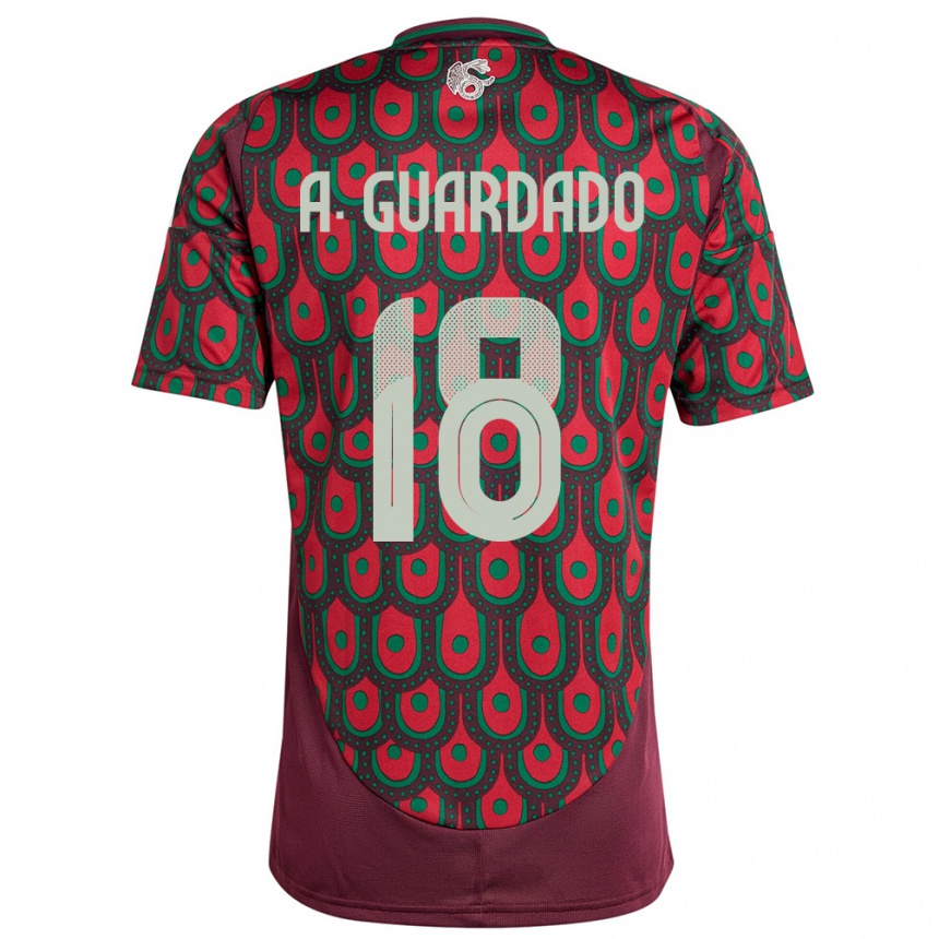 Vaikiškas Meksika Andres Guardado #18 Maroon Namų Marškinėliai 24-26 T-Shirt