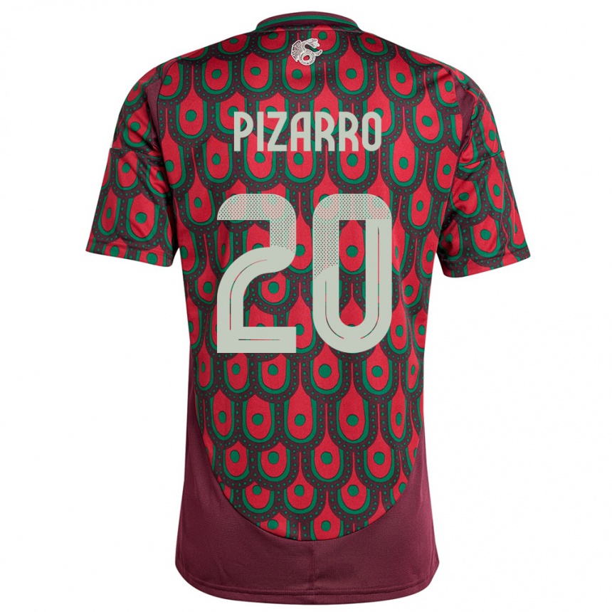 Vaikiškas Meksika Rodolfo Pizarro #20 Maroon Namų Marškinėliai 24-26 T-Shirt