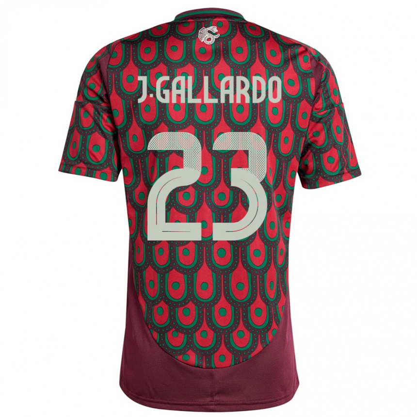 Vaikiškas Meksika Jesus Gallardo #23 Maroon Namų Marškinėliai 24-26 T-Shirt