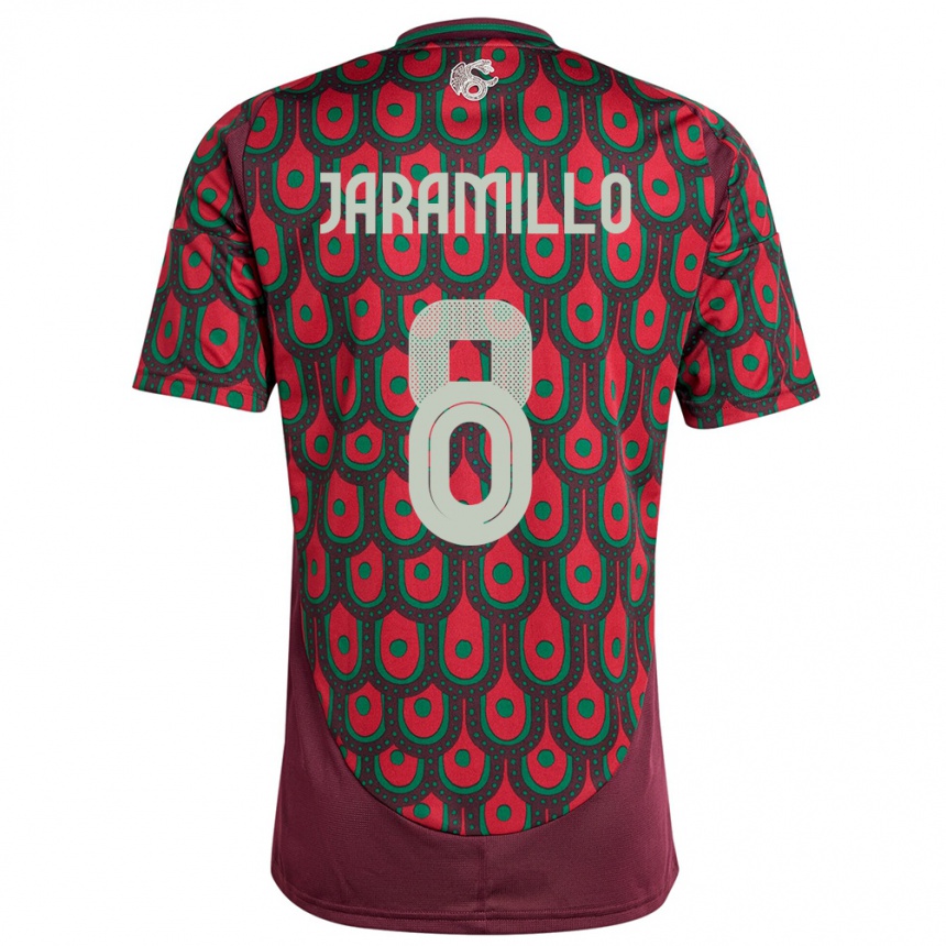 Vaikiškas Meksika Carolina Jaramillo #8 Maroon Namų Marškinėliai 24-26 T-Shirt