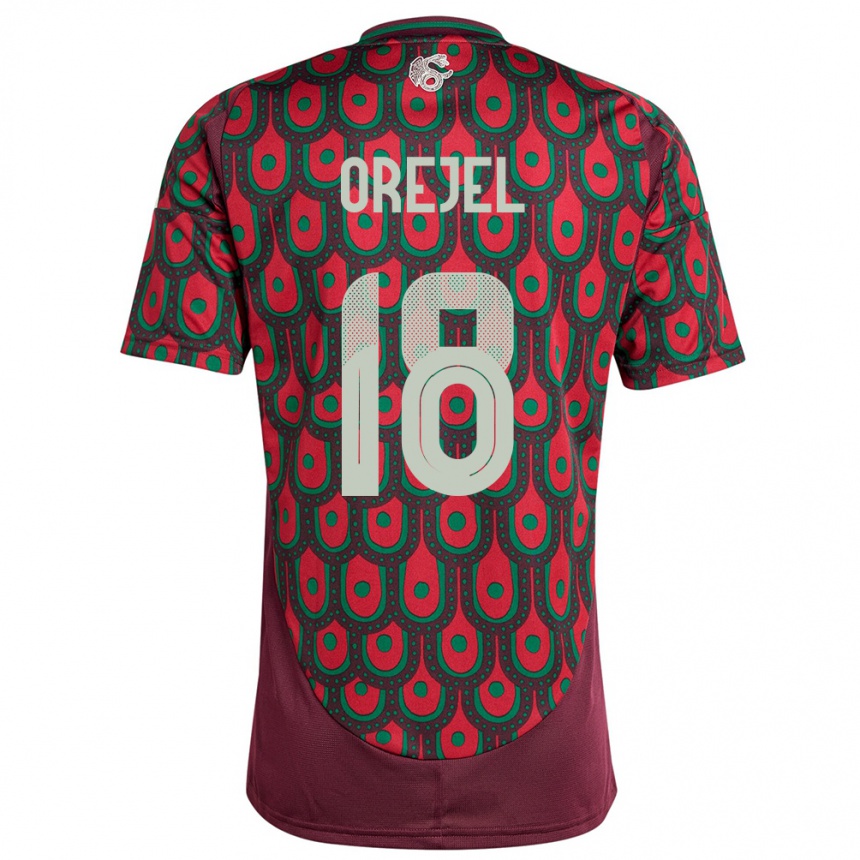 Vaikiškas Meksika Jocelyn Orejel #18 Maroon Namų Marškinėliai 24-26 T-Shirt