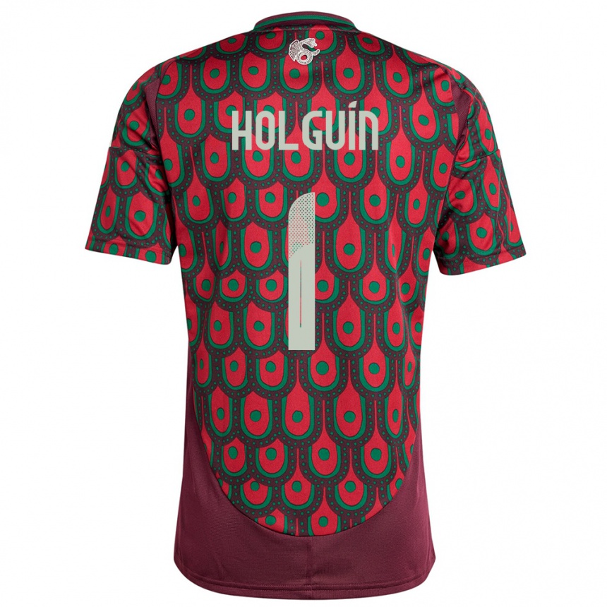 Vaikiškas Meksika Hector Holguin #1 Maroon Namų Marškinėliai 24-26 T-Shirt