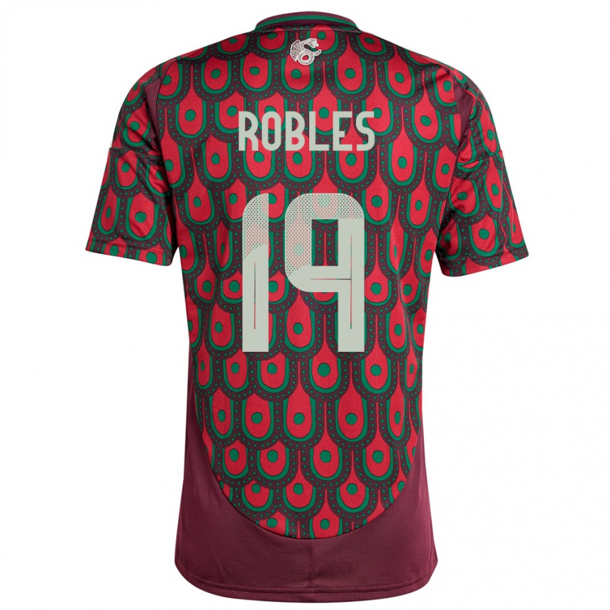 Vaikiškas Meksika Angel Robles #19 Maroon Namų Marškinėliai 24-26 T-Shirt