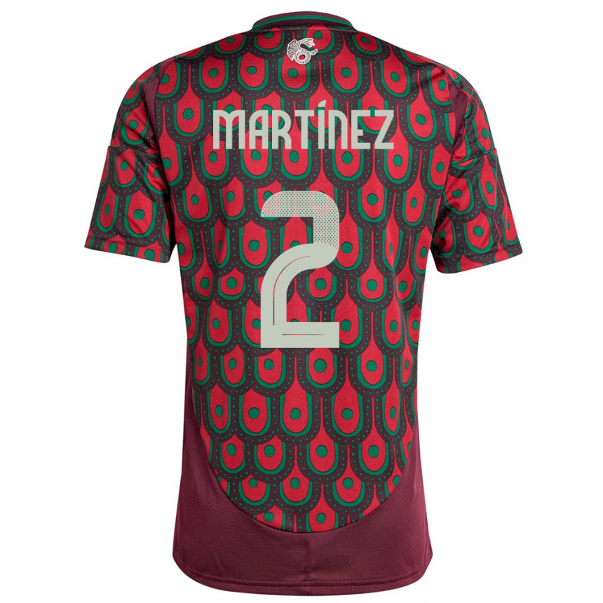 Vaikiškas Meksika Emilio Martinez #2 Maroon Namų Marškinėliai 24-26 T-Shirt