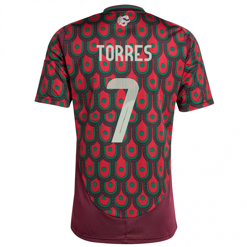 Vaikiškas Meksika Christian Torres #7 Maroon Namų Marškinėliai 24-26 T-Shirt