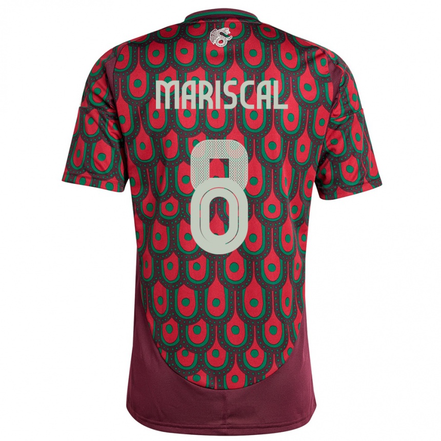 Vaikiškas Meksika Salvador Mariscal #8 Maroon Namų Marškinėliai 24-26 T-Shirt