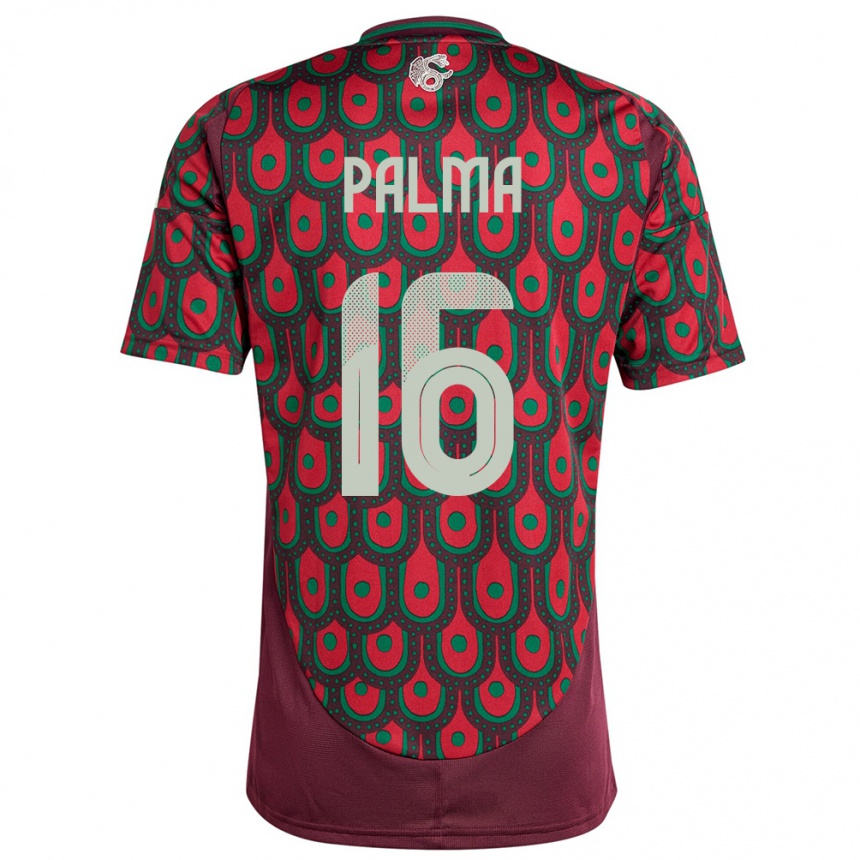 Vaikiškas Meksika Rafael Palma #16 Maroon Namų Marškinėliai 24-26 T-Shirt