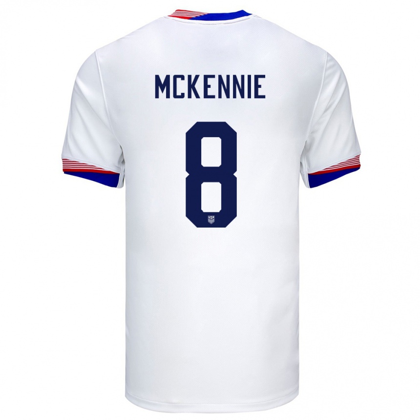 Vaikiškas Jungtinės Valstijos Weston Mckennie #8 Baltas Namų Marškinėliai 24-26 T-Shirt