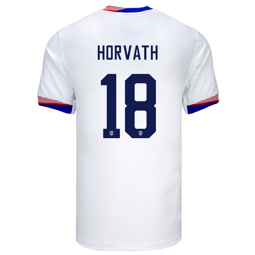 Vaikiškas Jungtinės Valstijos Ethan Horvath #18 Baltas Namų Marškinėliai 24-26 T-Shirt