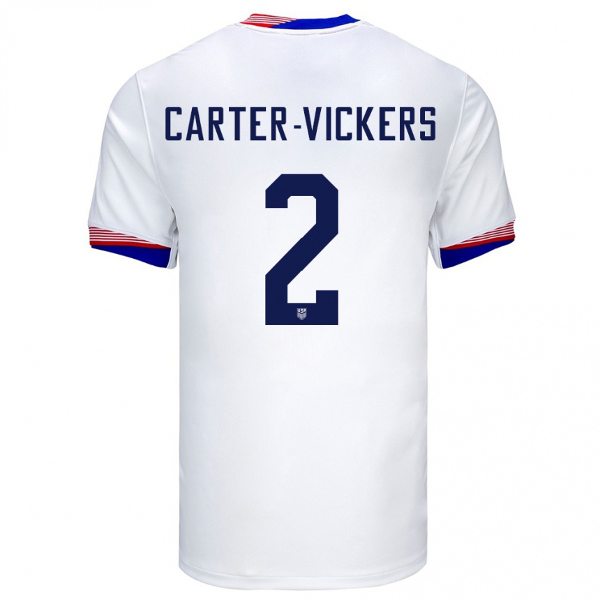 Vaikiškas Jungtinės Valstijos Cameron Carter-Vickers #2 Baltas Namų Marškinėliai 24-26 T-Shirt