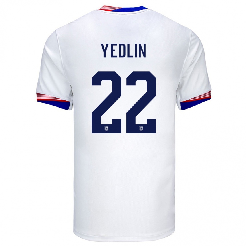 Vaikiškas Jungtinės Valstijos Deandre Yedlin #22 Baltas Namų Marškinėliai 24-26 T-Shirt