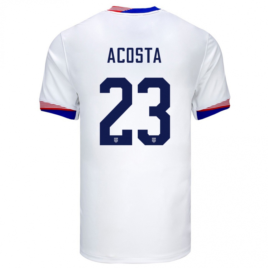 Vaikiškas Jungtinės Valstijos Kellyn Acosta #23 Baltas Namų Marškinėliai 24-26 T-Shirt