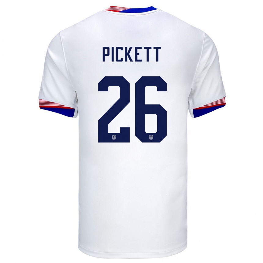 Vaikiškas Jungtinės Valstijos Carson Pickett #26 Baltas Namų Marškinėliai 24-26 T-Shirt