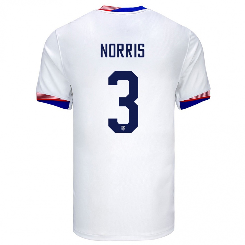 Vaikiškas Jungtinės Valstijos Nolan Norris #3 Baltas Namų Marškinėliai 24-26 T-Shirt