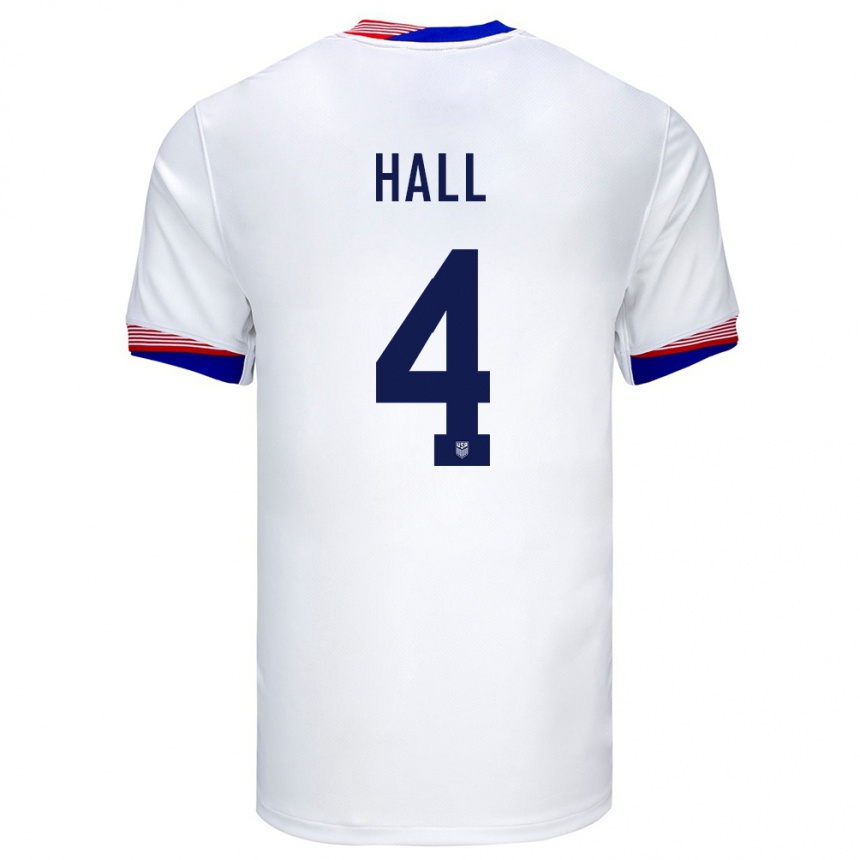 Vaikiškas Jungtinės Valstijos Tyler Hall #4 Baltas Namų Marškinėliai 24-26 T-Shirt