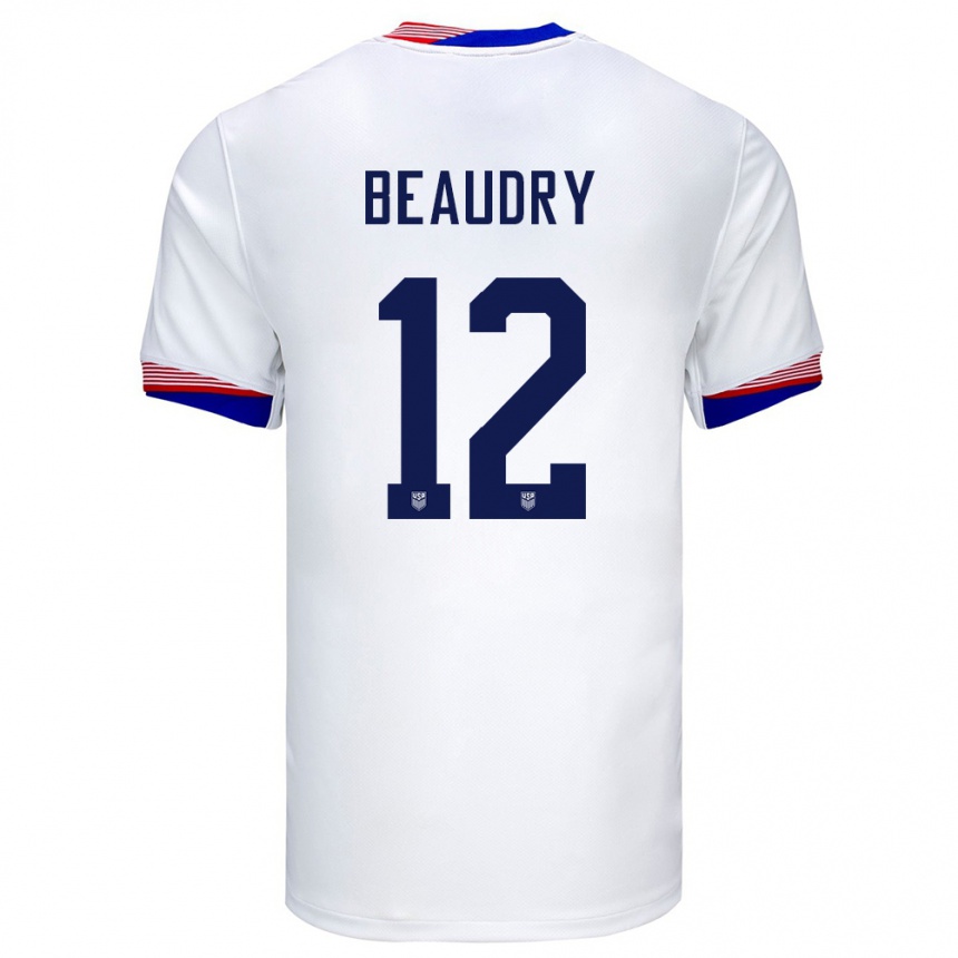 Vaikiškas Jungtinės Valstijos Adam Beaudry #12 Baltas Namų Marškinėliai 24-26 T-Shirt