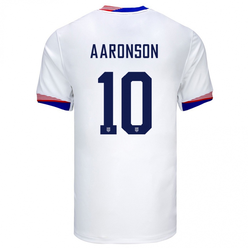 Vaikiškas Jungtinės Valstijos Paxten Aaronson #10 Baltas Namų Marškinėliai 24-26 T-Shirt