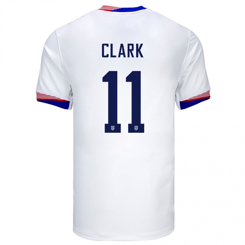 Vaikiškas Jungtinės Valstijos Caden Clark #11 Baltas Namų Marškinėliai 24-26 T-Shirt