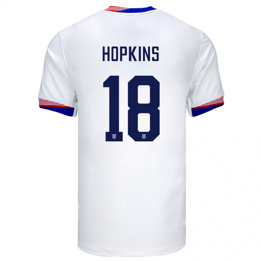 Vaikiškas Jungtinės Valstijos Jackson Hopkins #18 Baltas Namų Marškinėliai 24-26 T-Shirt