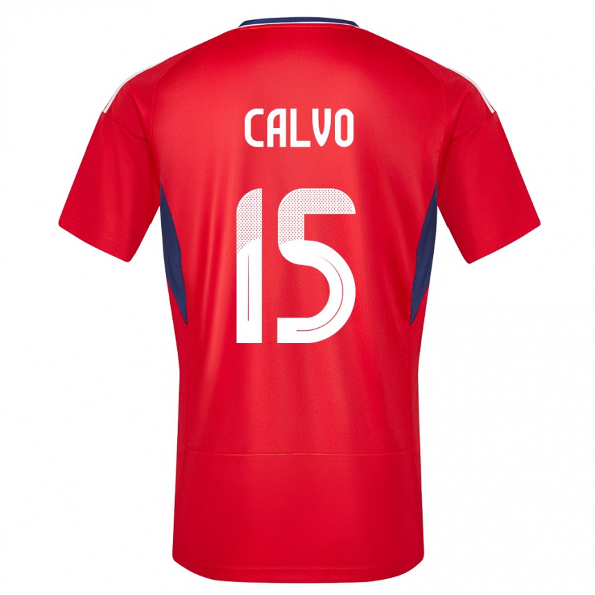 Vaikiškas Kosta Rika Francisco Calvo #15 Raudona Namų Marškinėliai 24-26 T-Shirt