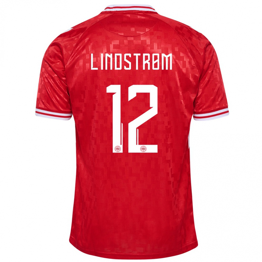 Vaikiškas Danija Jesper Lindstrom #12 Raudona Namų Marškinėliai 24-26 T-Shirt