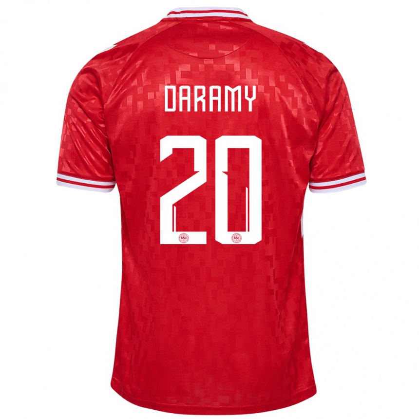 Vaikiškas Danija Mohamed Daramy #20 Raudona Namų Marškinėliai 24-26 T-Shirt