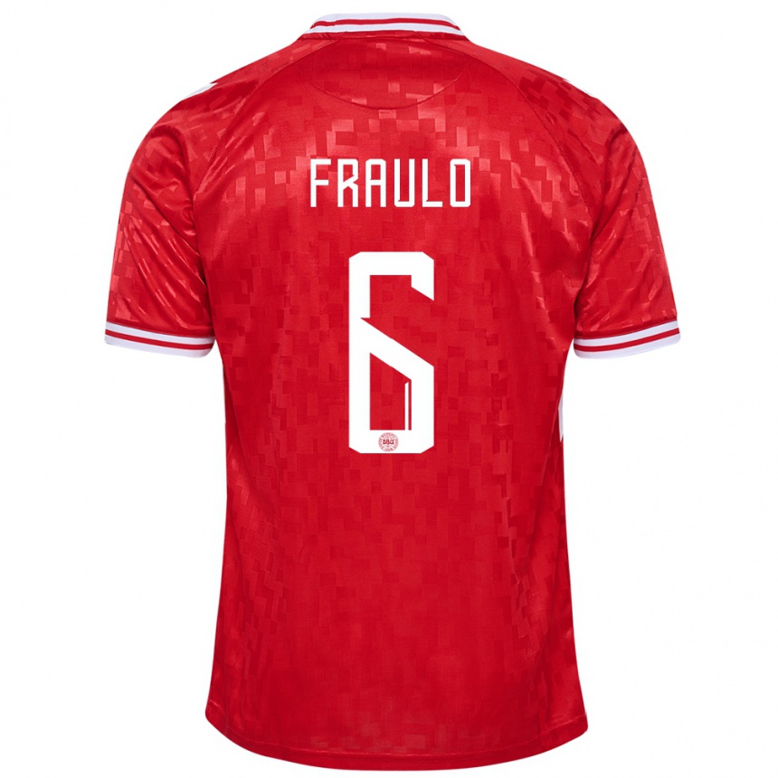 Vaikiškas Danija Oscar Fraulo #6 Raudona Namų Marškinėliai 24-26 T-Shirt