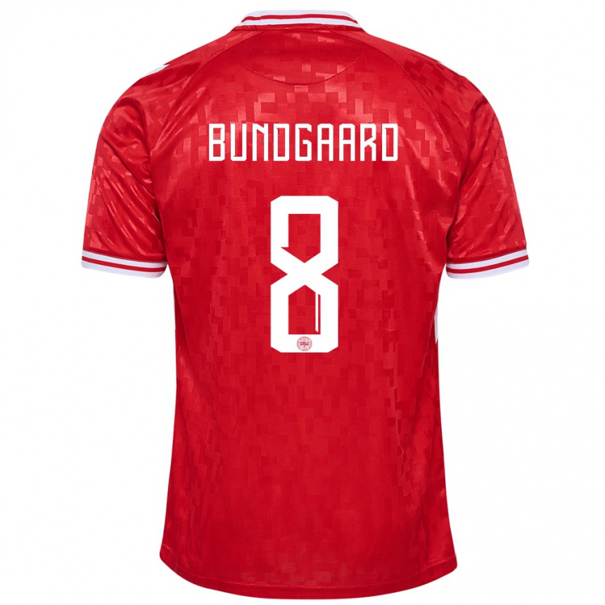 Vaikiškas Danija Filip Bundgaard #8 Raudona Namų Marškinėliai 24-26 T-Shirt