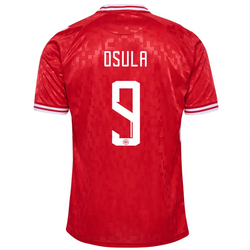 Vaikiškas Danija William Osula #9 Raudona Namų Marškinėliai 24-26 T-Shirt