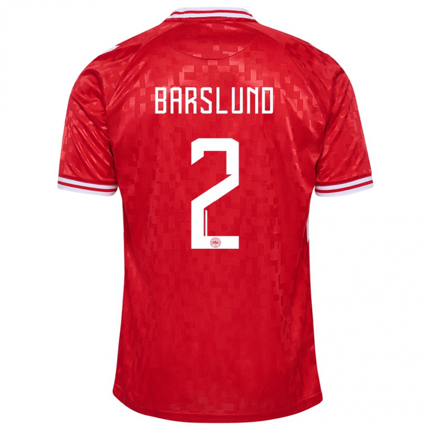 Vaikiškas Danija Kaare Barslund #2 Raudona Namų Marškinėliai 24-26 T-Shirt