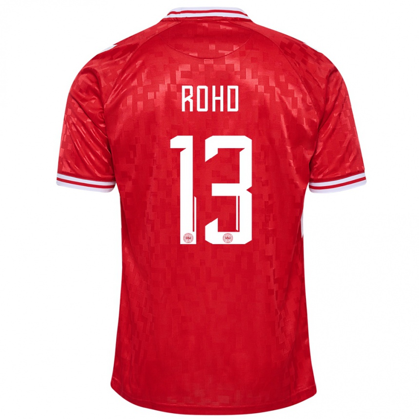 Vaikiškas Danija Emil Rohd #13 Raudona Namų Marškinėliai 24-26 T-Shirt