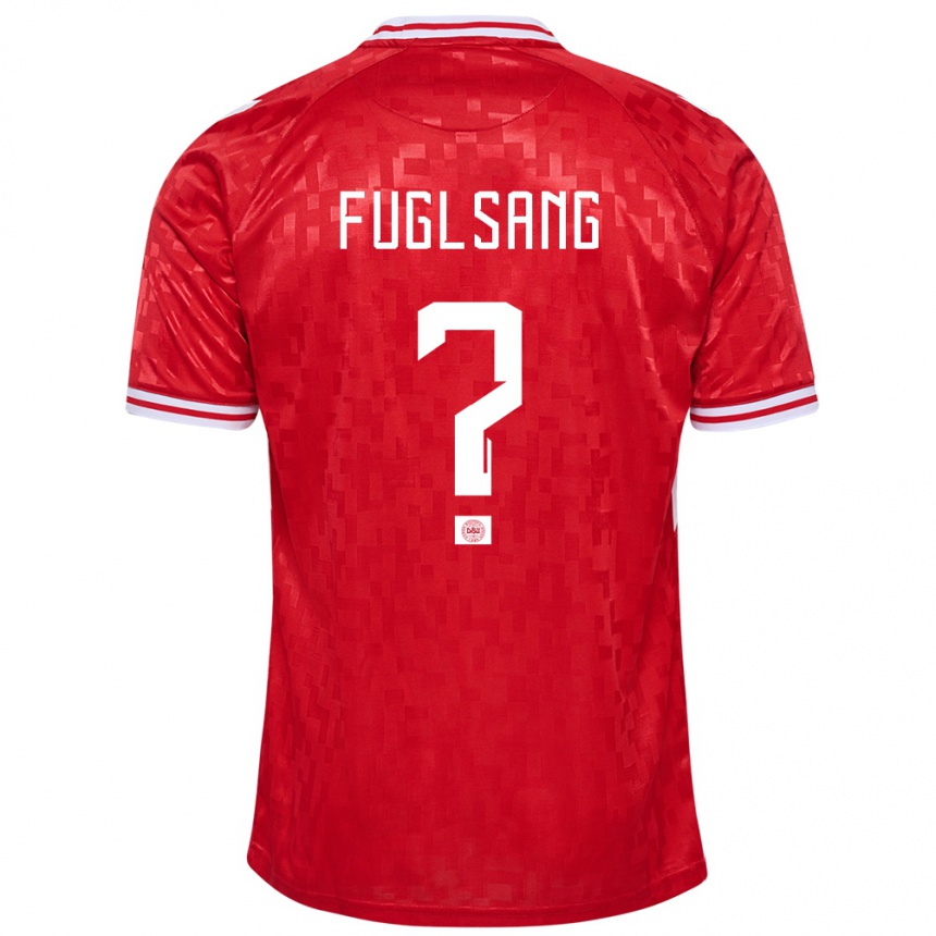 Vaikiškas Danija Adam Fuglsang #0 Raudona Namų Marškinėliai 24-26 T-Shirt