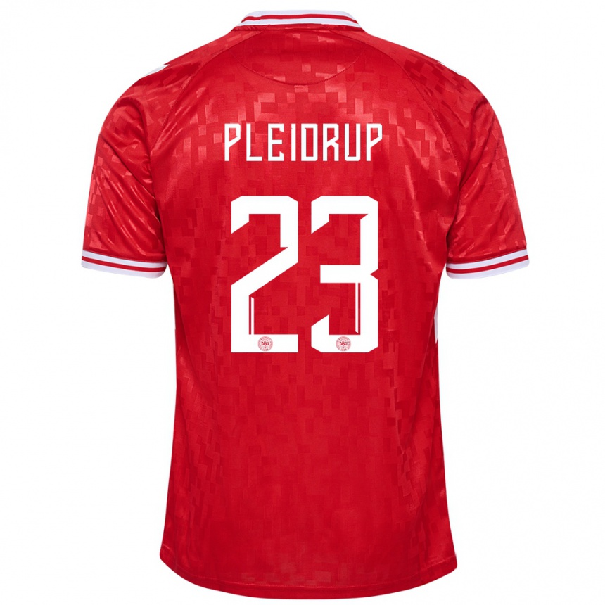 Vaikiškas Danija Caroline Pleidrup #23 Raudona Namų Marškinėliai 24-26 T-Shirt