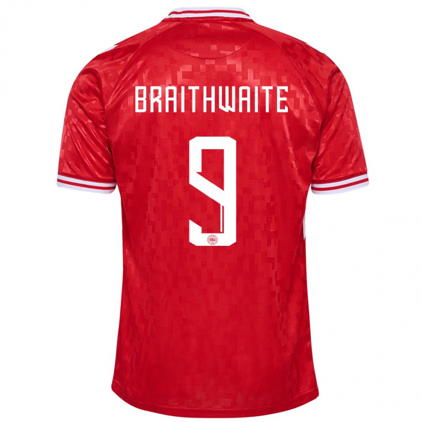 Vaikiškas Danija Martin Braithwaite #9 Raudona Namų Marškinėliai 24-26 T-Shirt