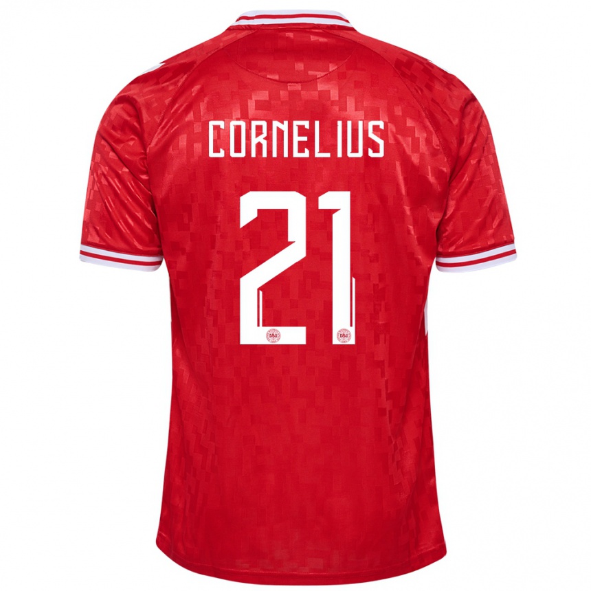 Vaikiškas Danija Andreas Cornelius #21 Raudona Namų Marškinėliai 24-26 T-Shirt