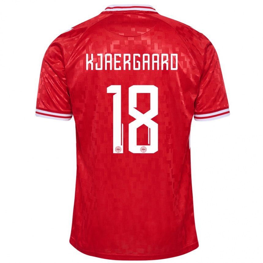 Vaikiškas Danija Maurits Kjaergaard #18 Raudona Namų Marškinėliai 24-26 T-Shirt