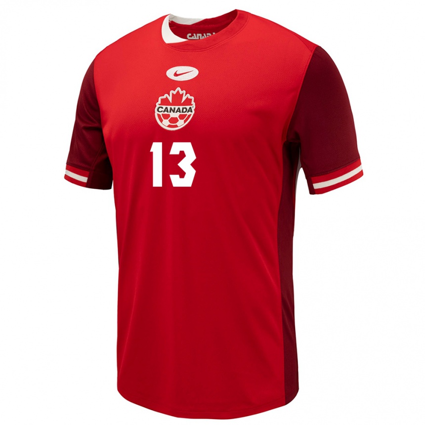 Vaikiškas Kanada Atiba Hutchinson #13 Raudona Namų Marškinėliai 24-26 T-Shirt