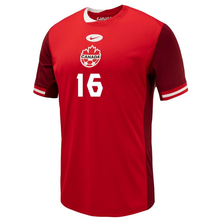 Vaikiškas Kanada Mael Henry #16 Raudona Namų Marškinėliai 24-26 T-Shirt