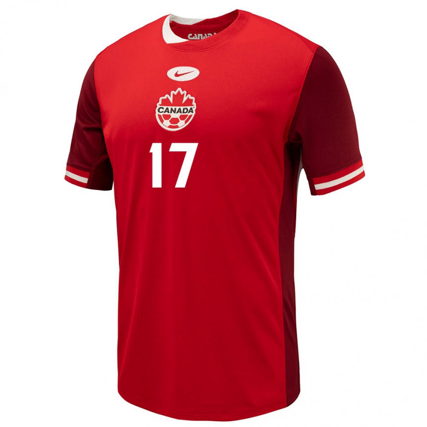 Vaikiškas Kanada Jesse Costa #17 Raudona Namų Marškinėliai 24-26 T-Shirt