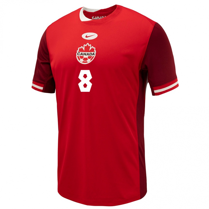 Vaikiškas Kanada Ismael Kone #8 Raudona Namų Marškinėliai 24-26 T-Shirt