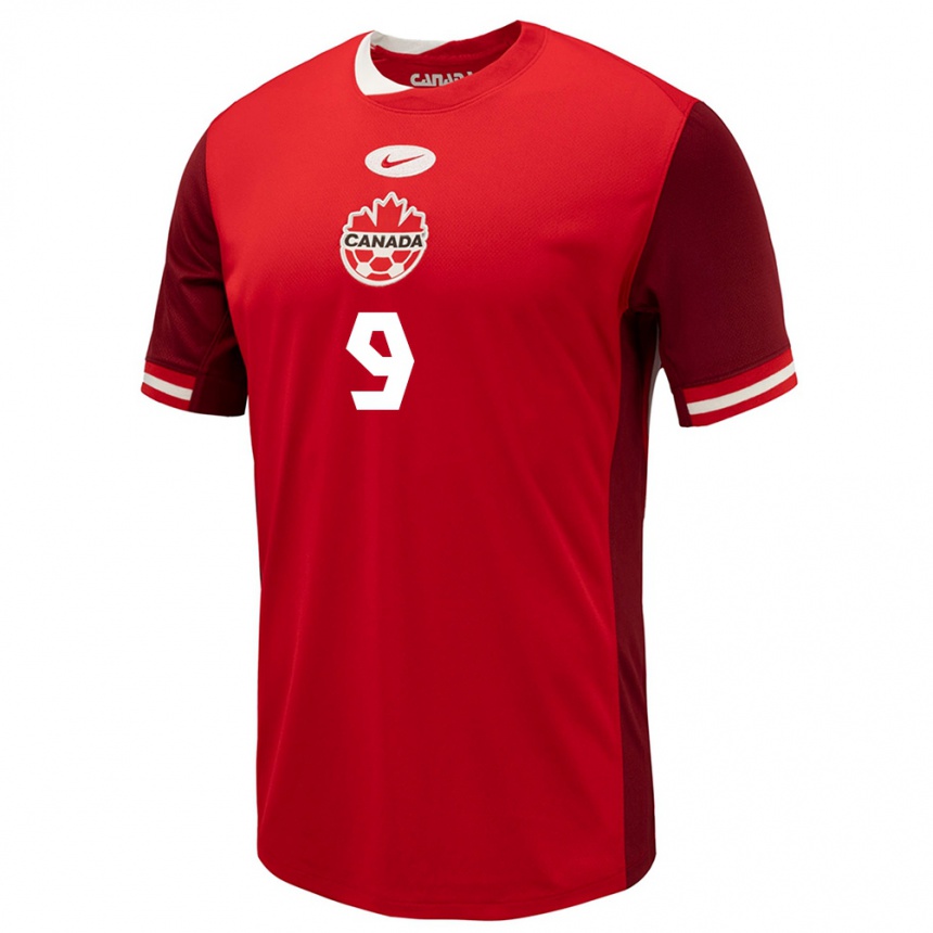 Vaikiškas Kanada Cyle Larin #9 Raudona Namų Marškinėliai 24-26 T-Shirt